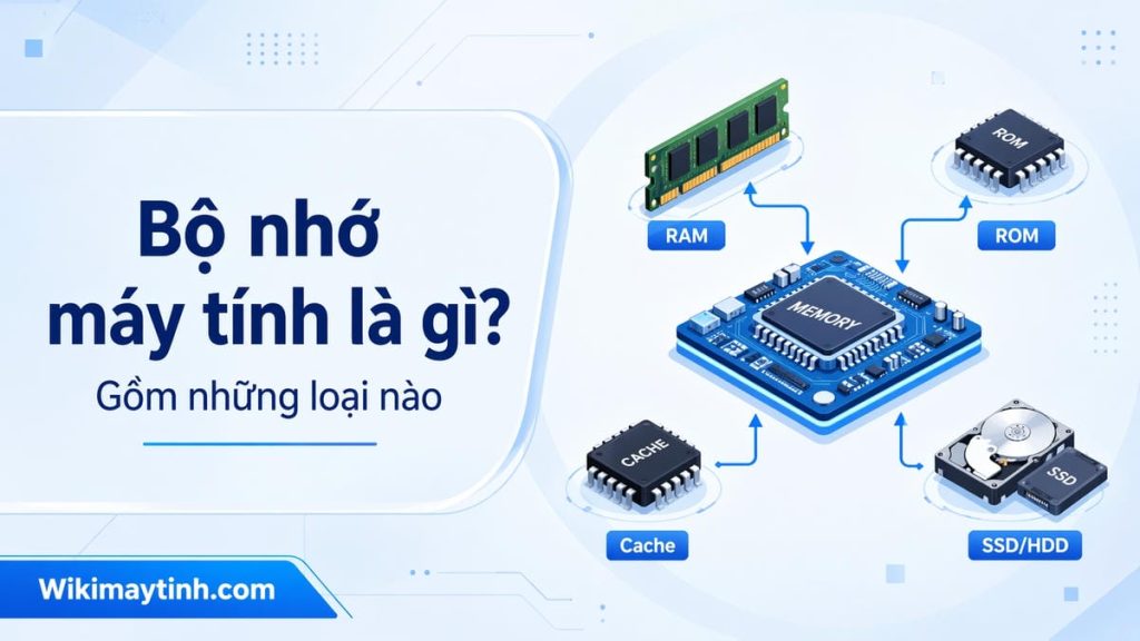 Bộ nhớ máy tính là gì, các loại bộ nhớ máy tính