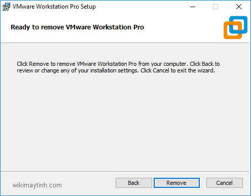 Cách gỡ cài đặt VMware Workstation